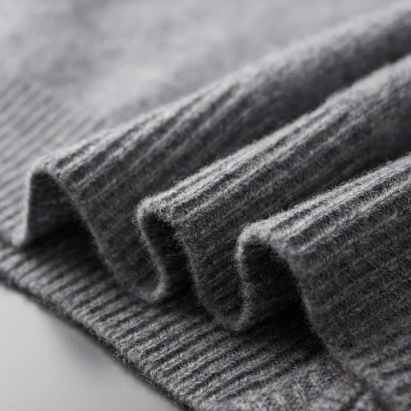 Corbin | Zip Front Stand Collar Knit Cardigan