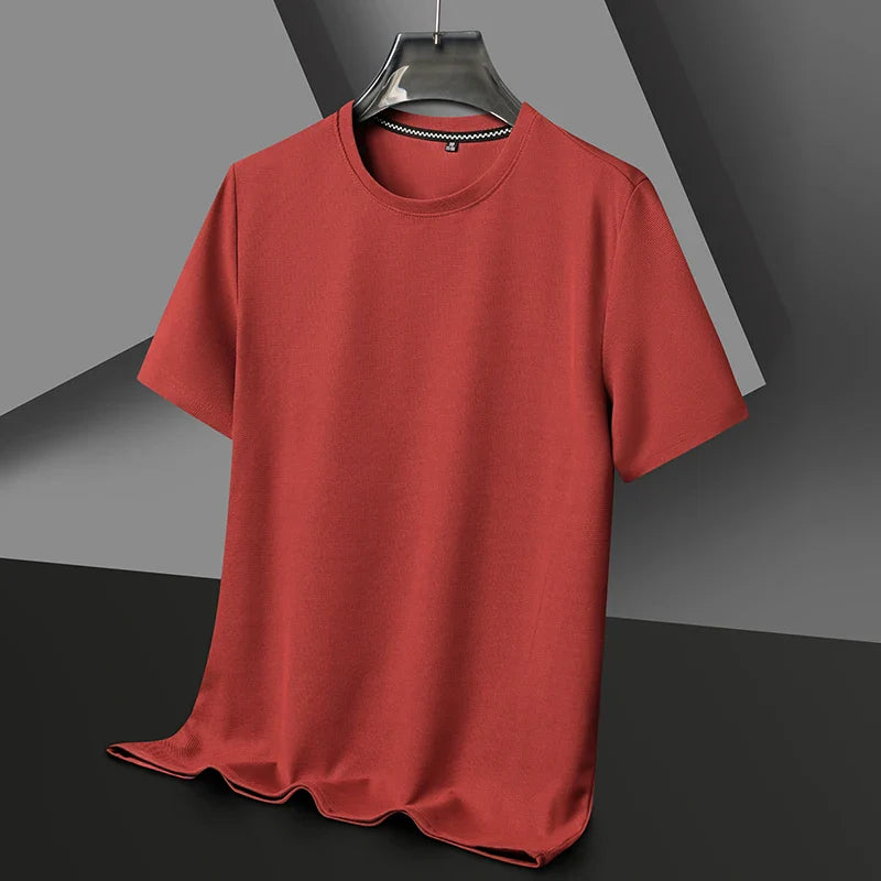 Michalis | Crew Neck Textured Short Sleeve T-Shirt