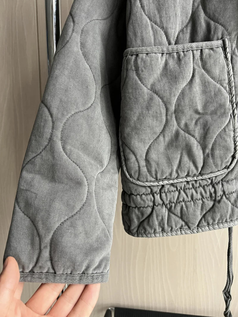 Pascale | Quilted Zip-Up Stand Collar Jacket