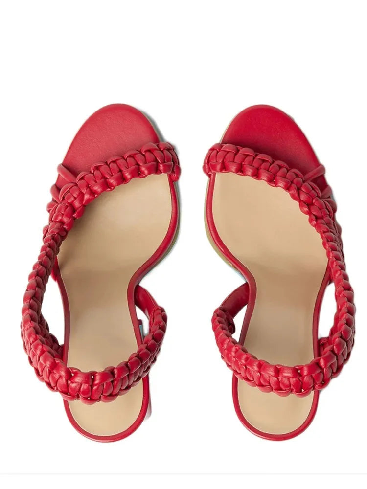 Selene | Braided Heel Sandal in Multiple Colours