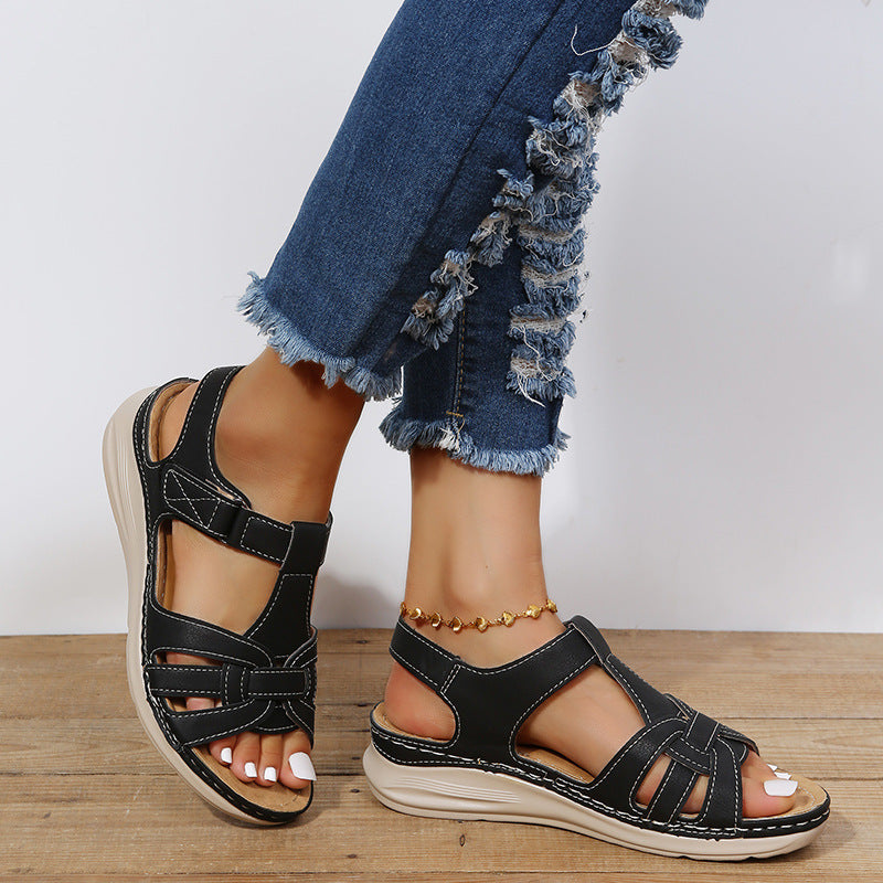 Froso | Open Toe Ankle Strap Wedge Sandals