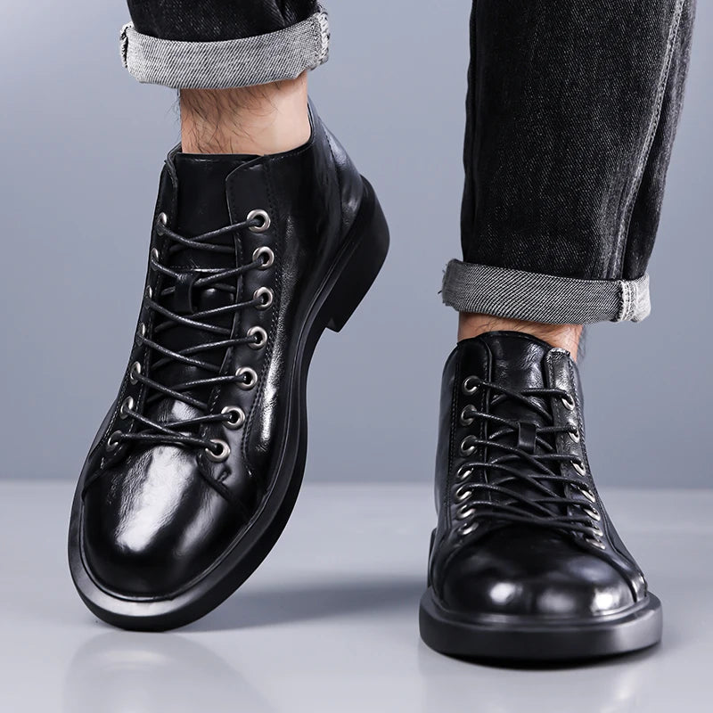 Ailton | Lace Up Ankle Boots Round Toe