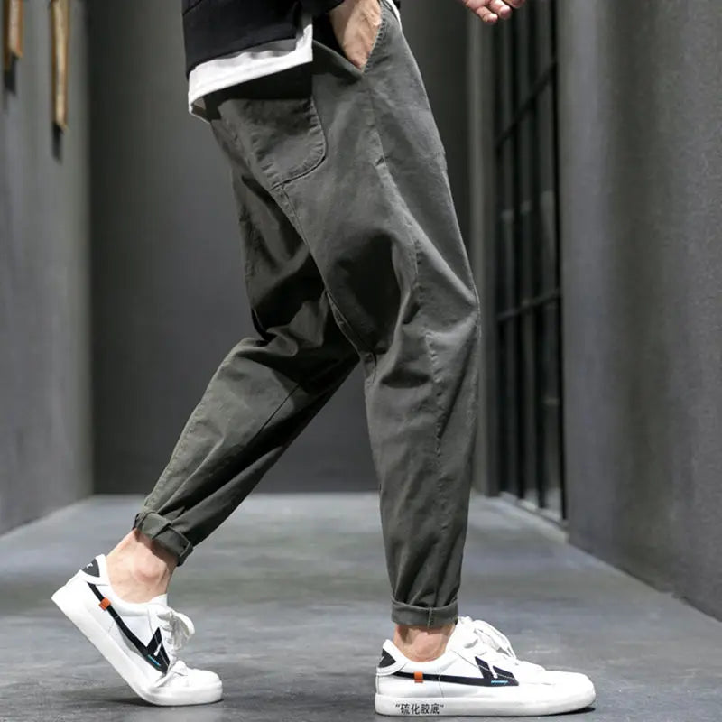 Kared | Drawstring Tapered Casual Trousers