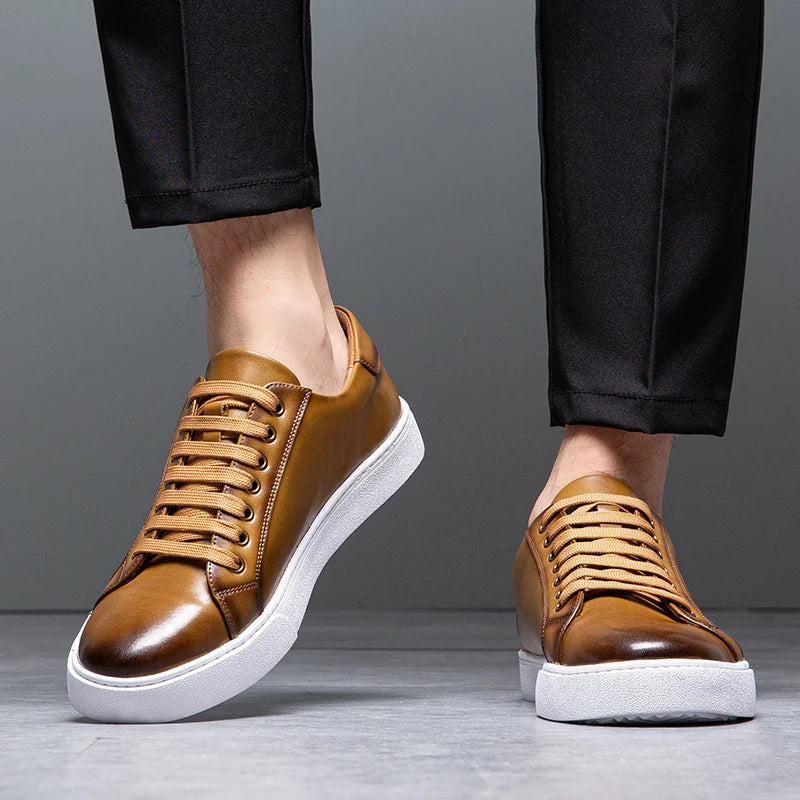 Leonell | Leather Lace-Up Low-Top Trainers