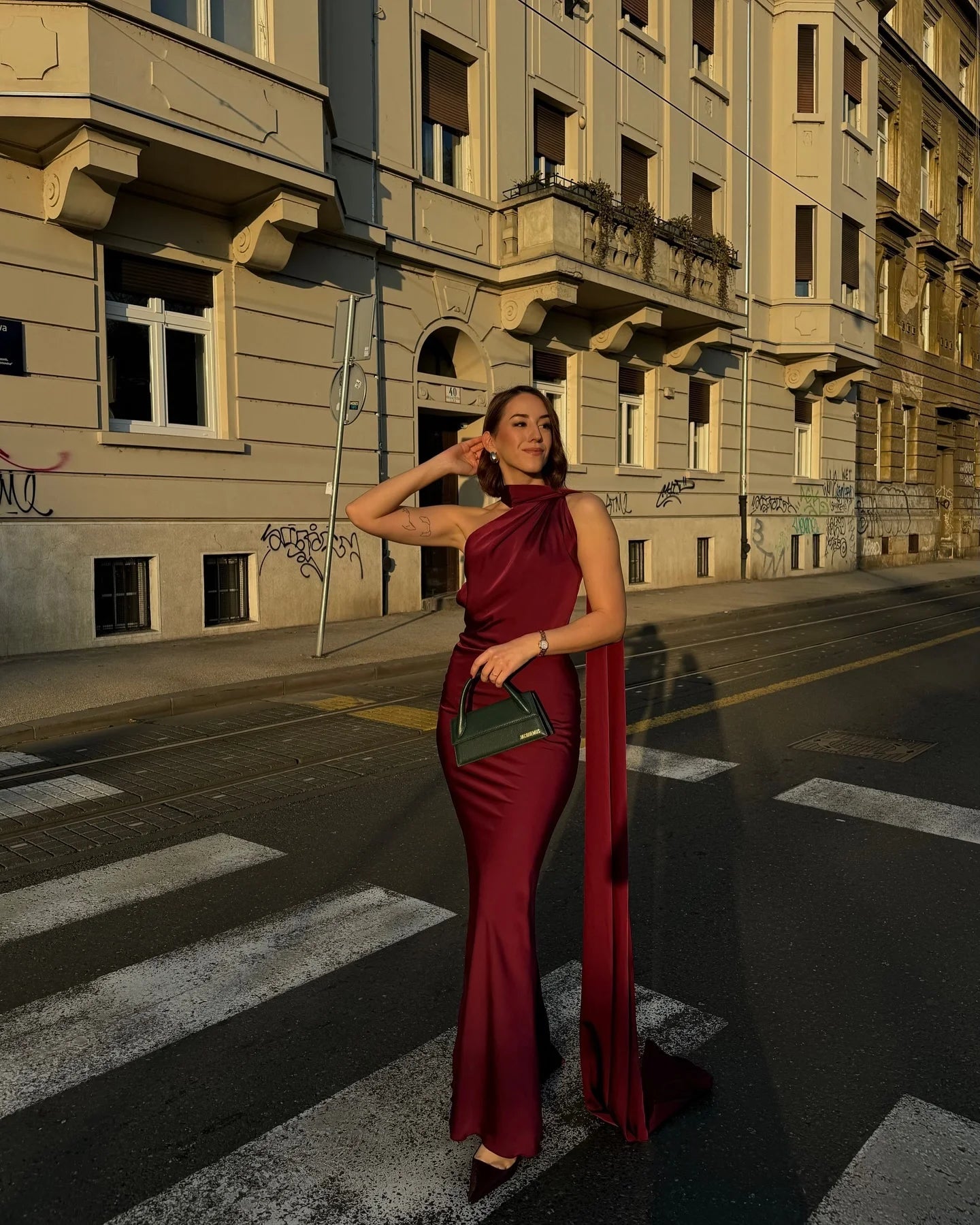 Lucila - Halter Neck Draped Maxi Dress