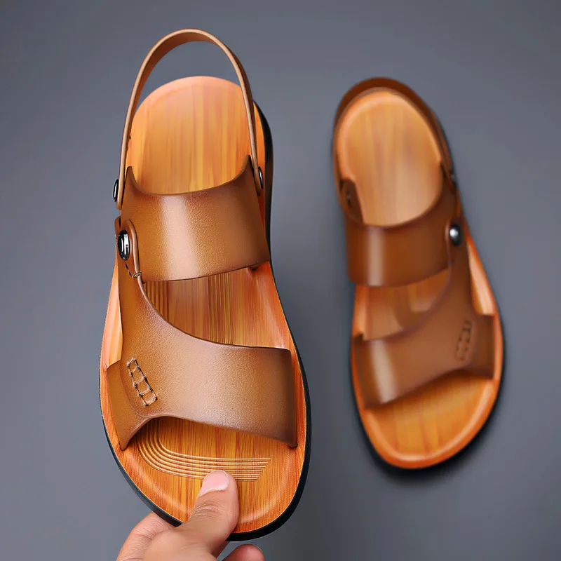 Bryon | Double Strap Mens Slide Sandals