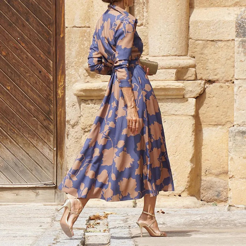 Verina | Maxi Dress with Floral Print and Collar