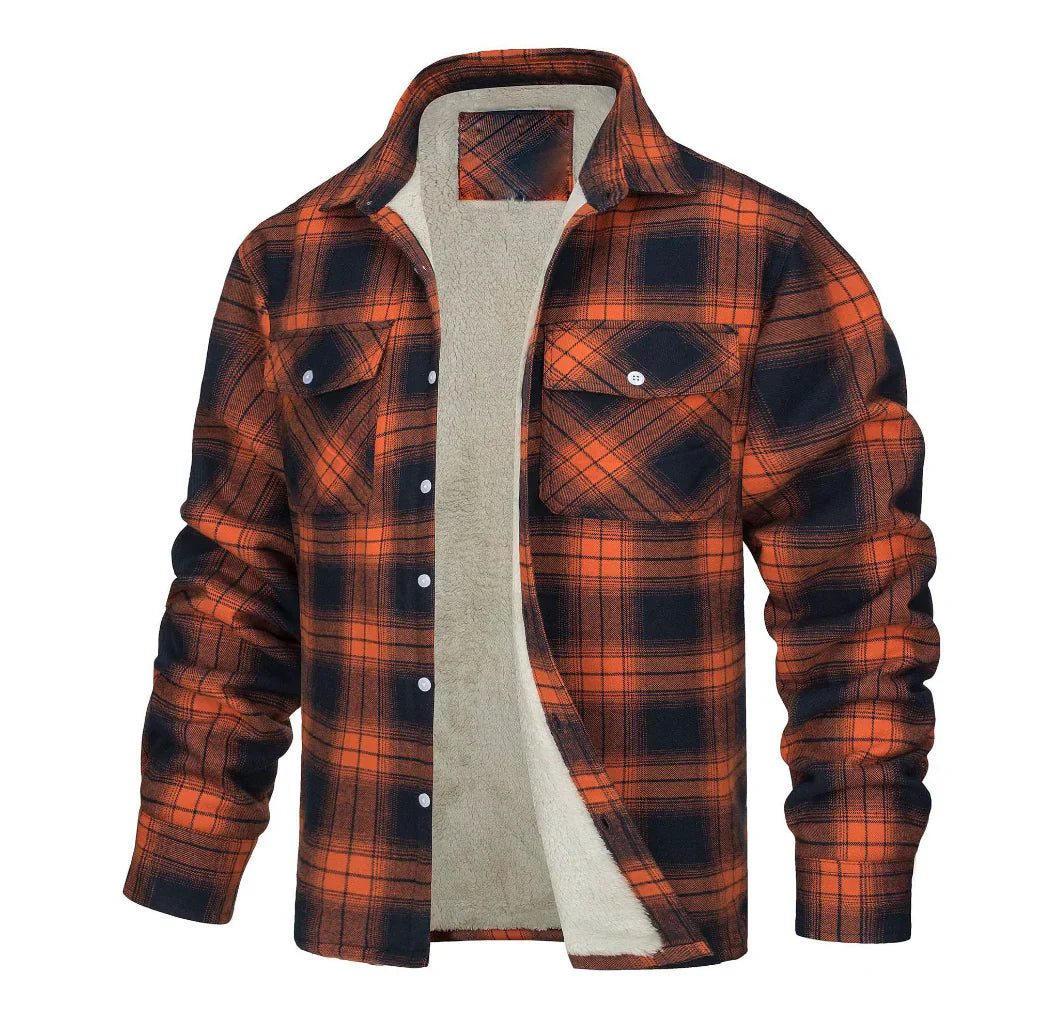 Malmo | Checked Fleece-Lined Button Shirt Jacket