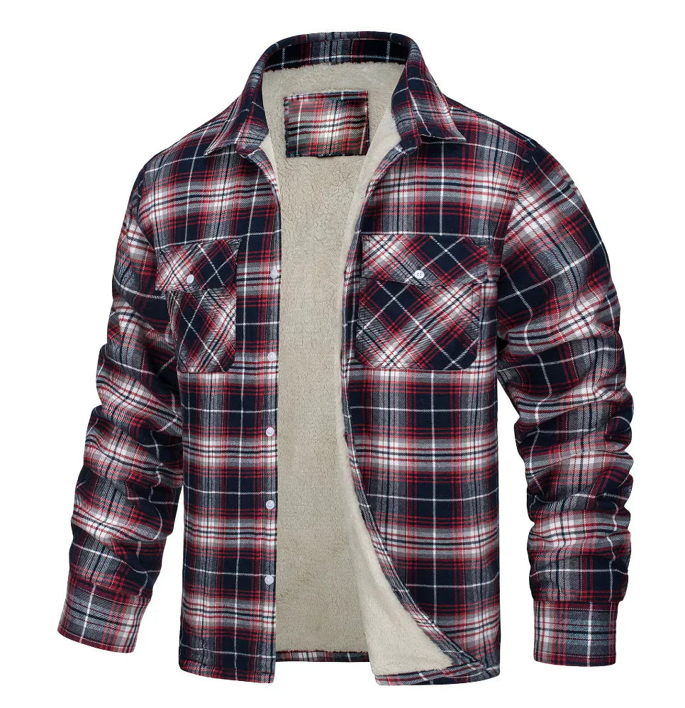 Malmo | Checked Fleece-Lined Button Shirt Jacket