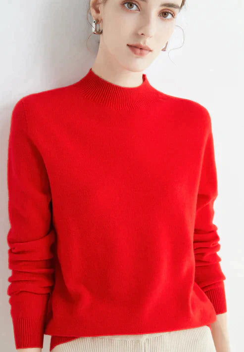 Victoria | Mock Neck Long Sleeve Jumper
