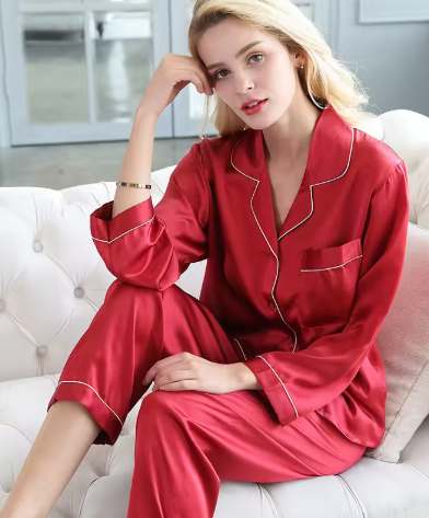 Femke | Pajama Set with Long Sleeves and Piping