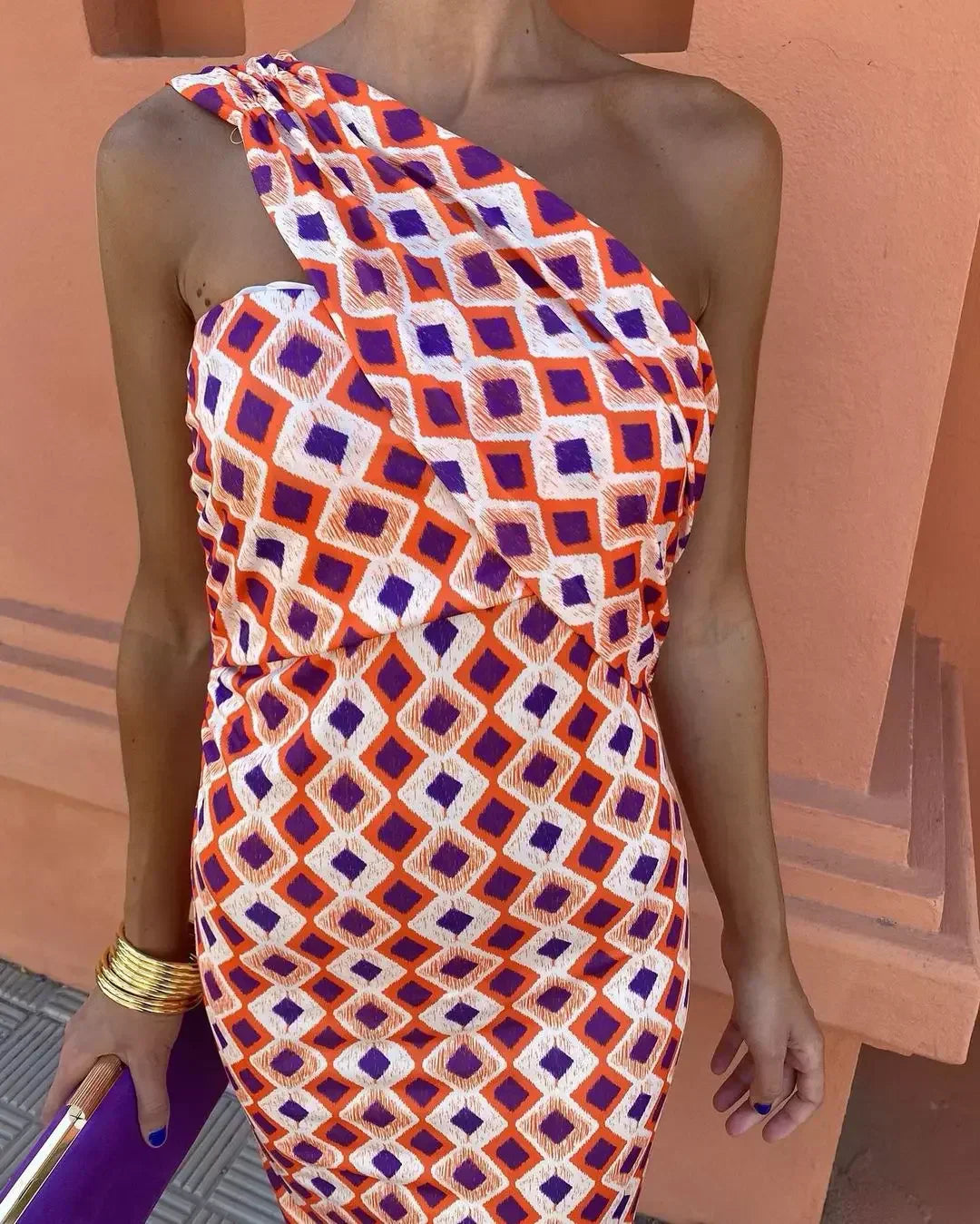 Svetlena | One-Shoulder Printed Maxi Dress