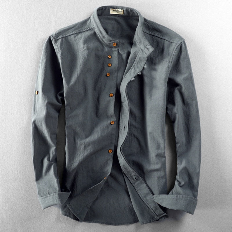 Hrvoje | Mandarin Collar Button Front Shirt