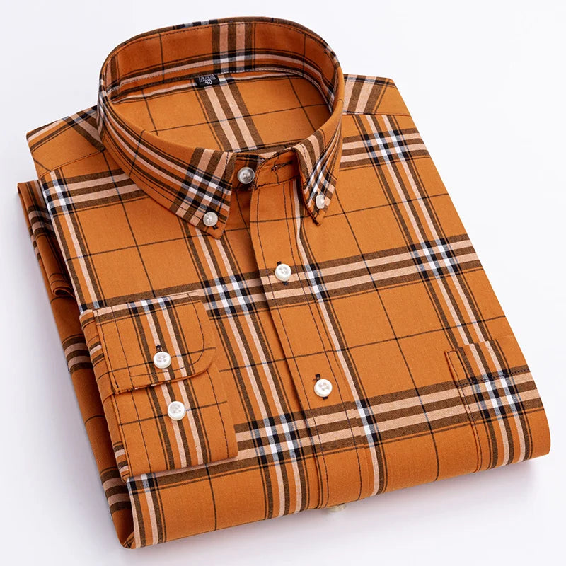 Alexandru | Long Sleeve Checked Button-Up Shirt