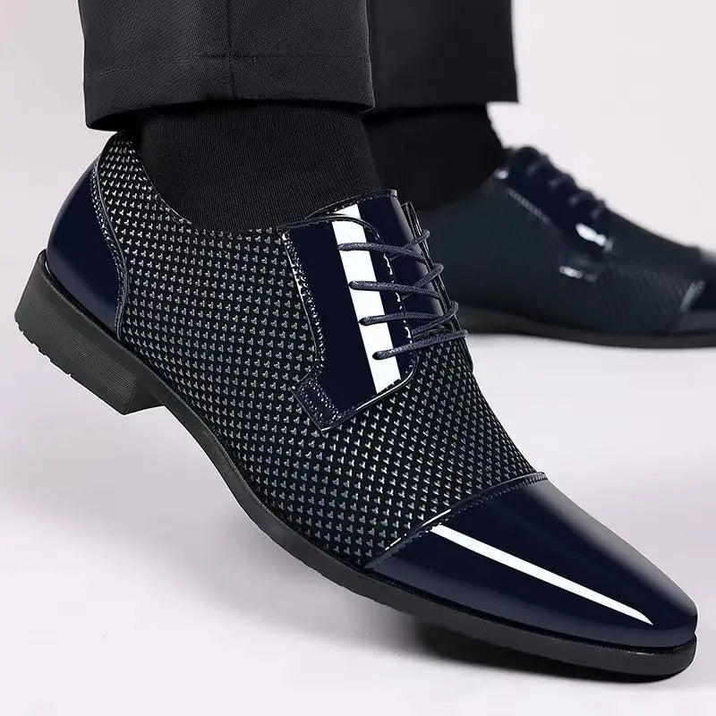 Dernard | Glossy Lace-Up Dress Shoes