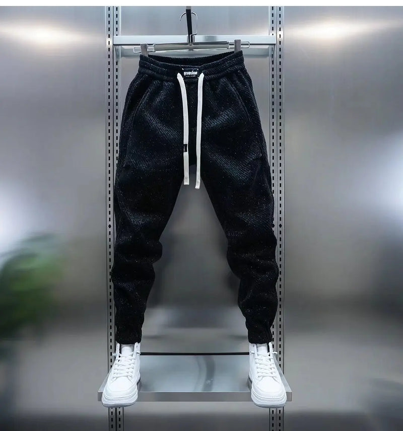 Wilberg | Textured Tapered Cuffed Joggers
