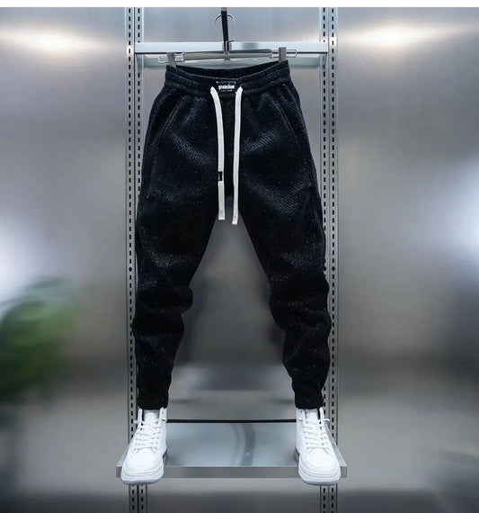 Wilberg | Textured Tapered Cuffed Joggers