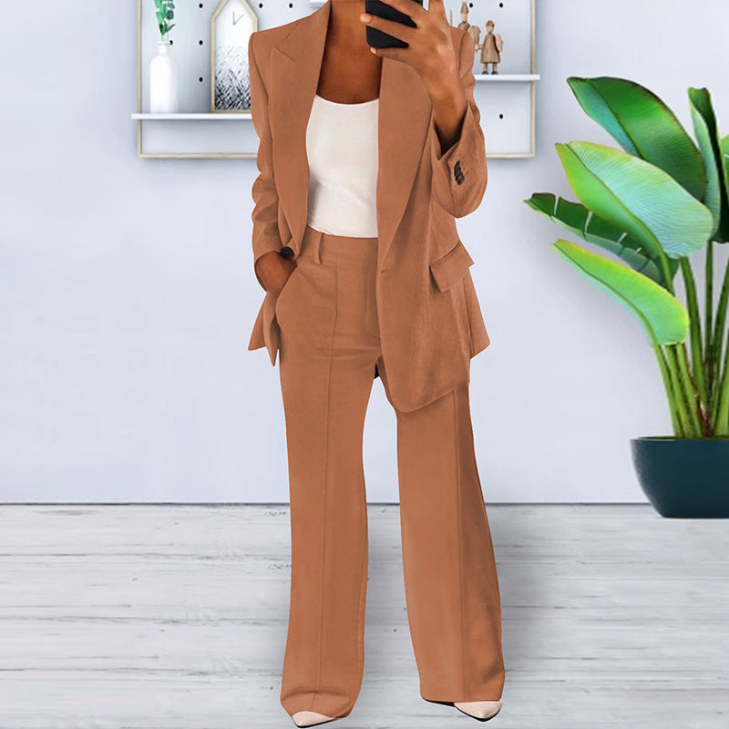 Jantine | Blazer and Trousers Set with Long Sleeves