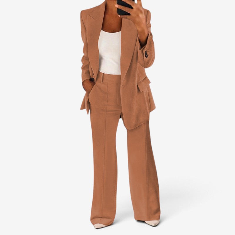 Jantine | Blazer and Trousers Set with Long Sleeves