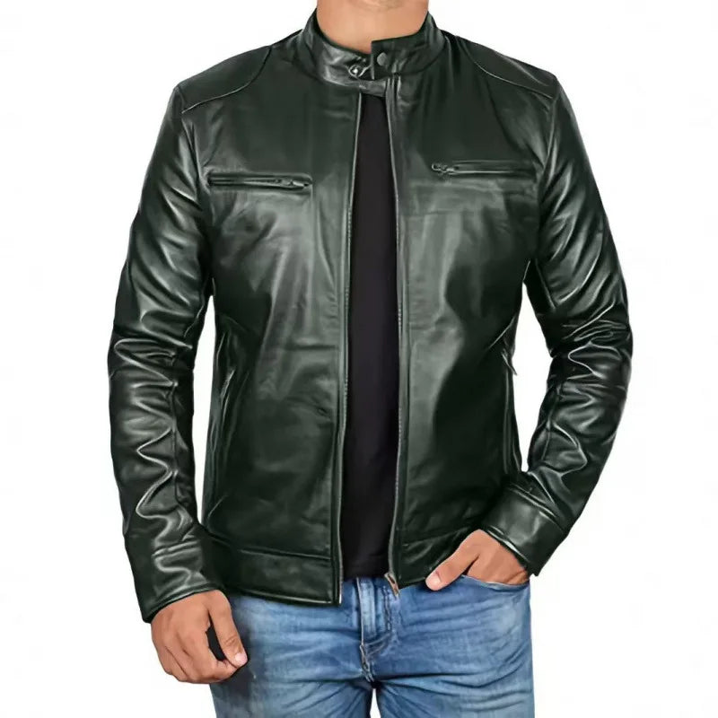 Daouda - Zip Front Biker Jacket