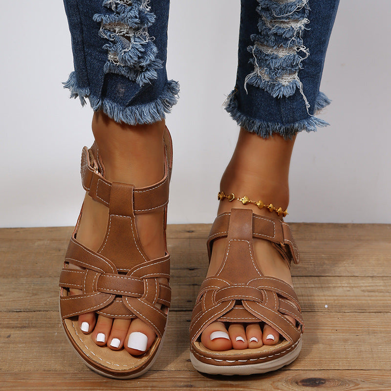Froso | Open Toe Ankle Strap Wedge Sandals