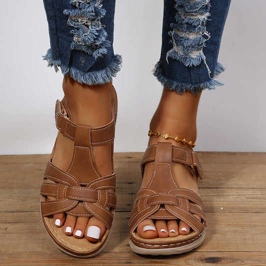 Froso | Open Toe Ankle Strap Wedge Sandals