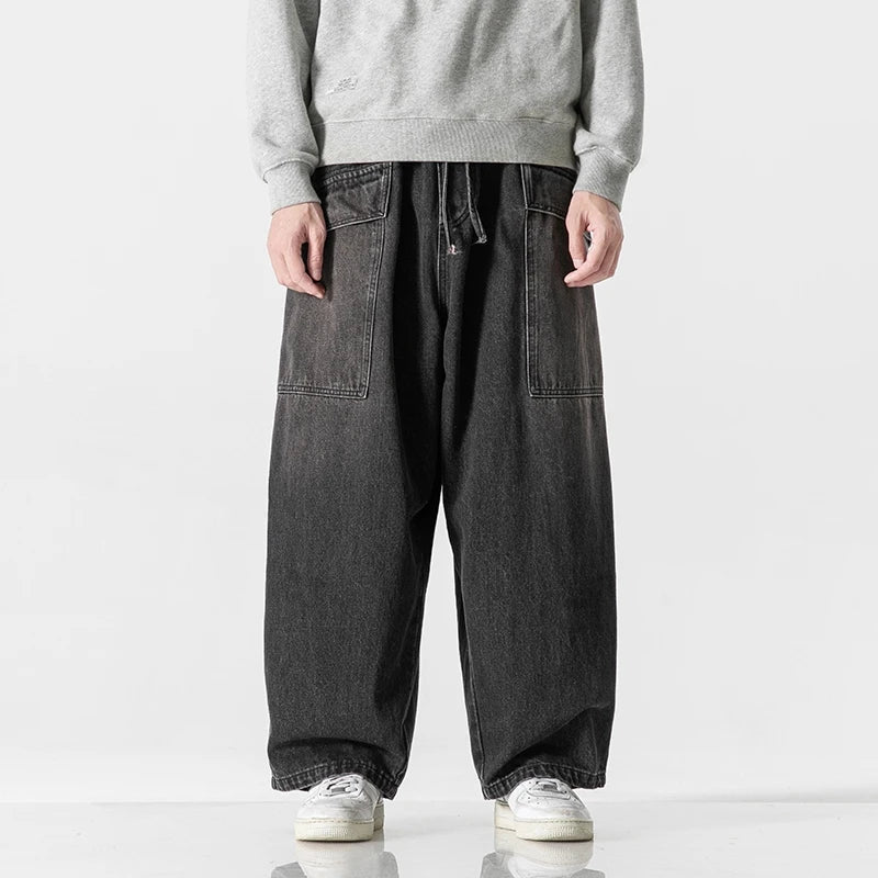 Bruno | Wide Leg Jeans with Drawstring Waist