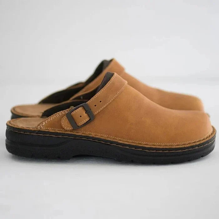 Eckhart | Slip On Clog Shoes Buckle Strap Thick Sole
