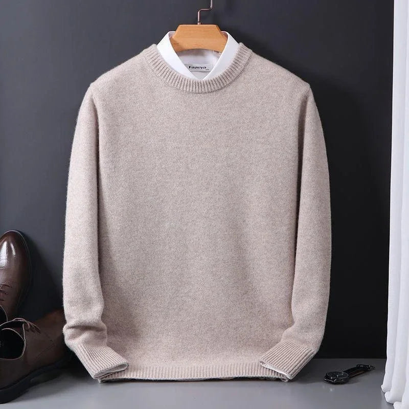 Liam | Round Neck Long Sleeve Knitted Jumper
