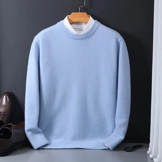 Liam | Round Neck Long Sleeve Knitted Jumper