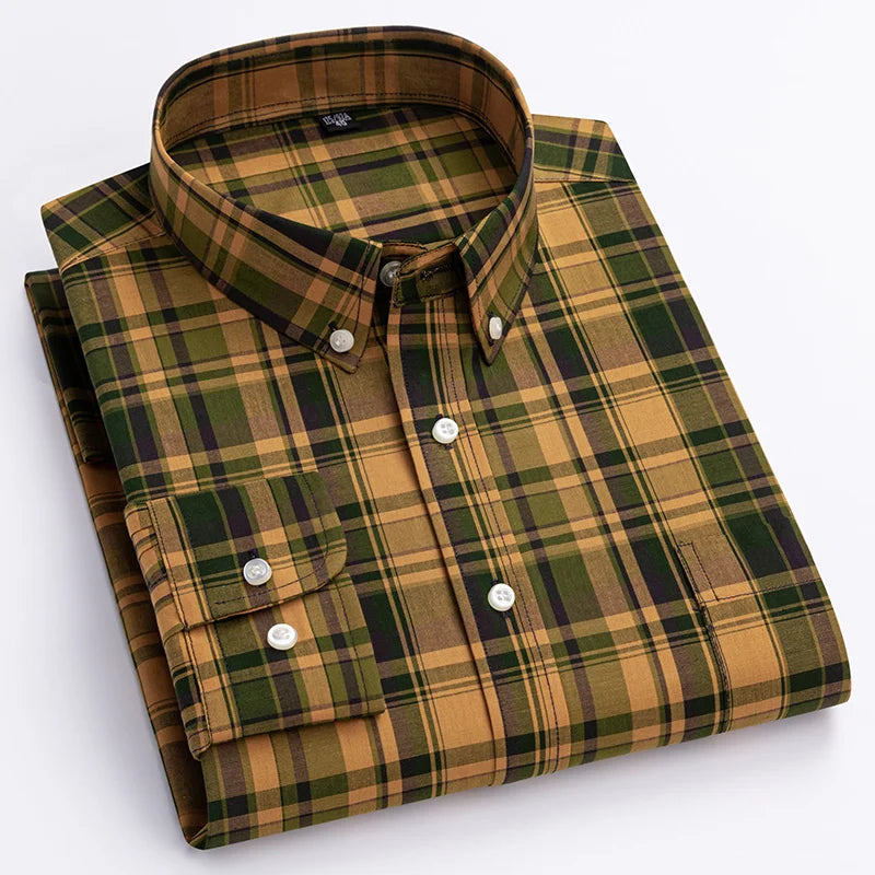 Alexandru | Long Sleeve Checked Button-Up Shirt