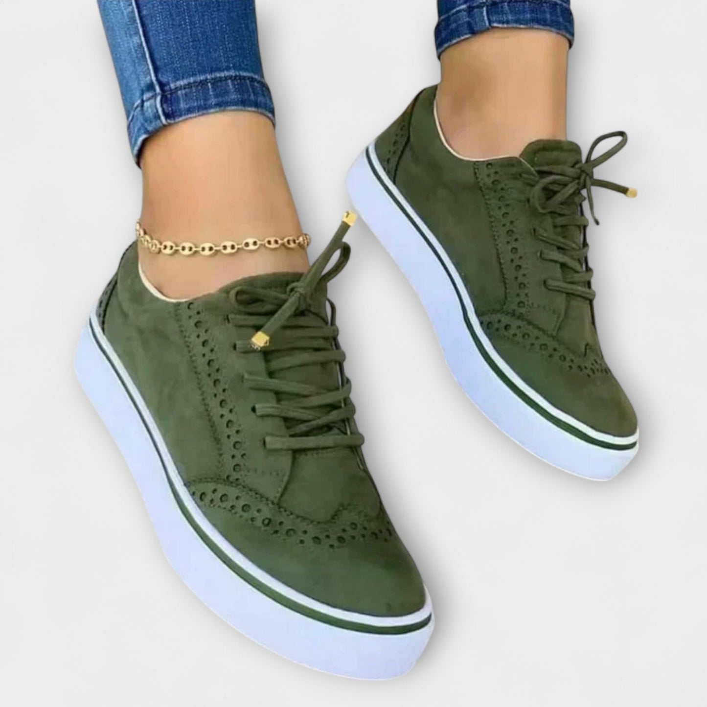 Michie | Platform Lace Up Brogue Style Trainers