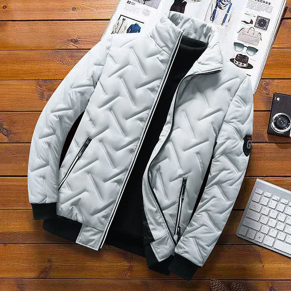 Niklaus | Stand Collar Quilted Zip Puffer Jacket