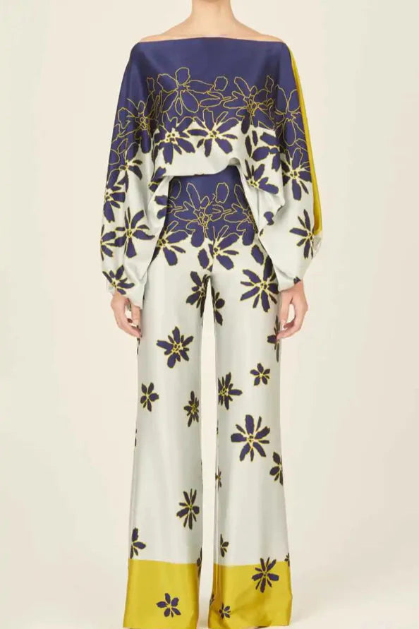 Florine | Two Piece Printed Wide Leg Trouser Set