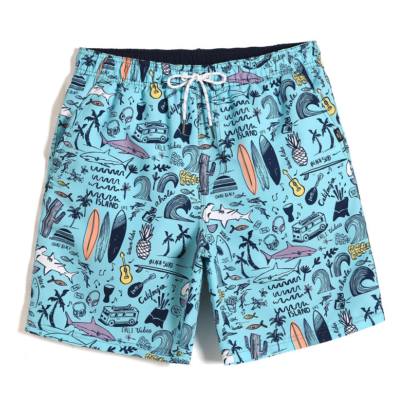 Tobey | Printed Drawstring Swim Shorts
