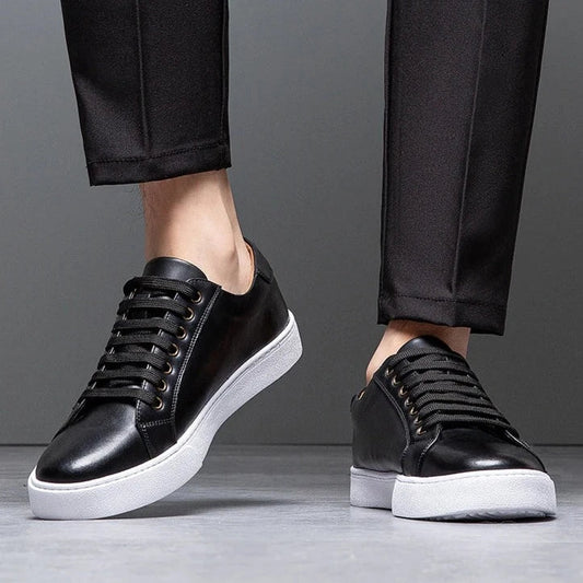 Leonell | Leather Lace-Up Low-Top Trainers