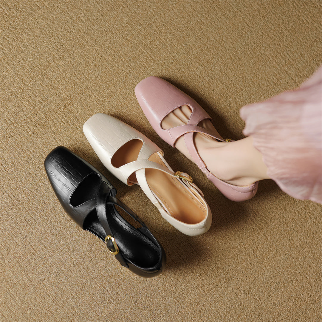Malena | Block Heel T Strap Mary Jane Shoes