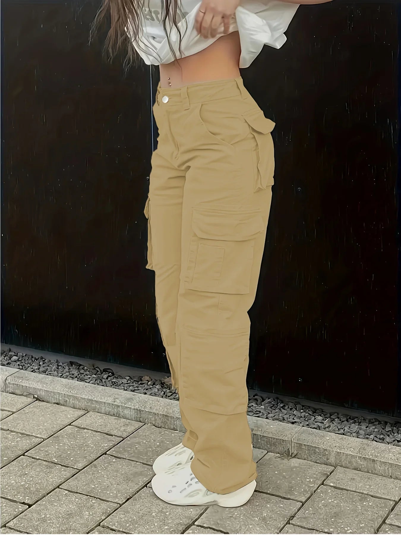 Freena | Cargo Pocket Straight Leg Trousers