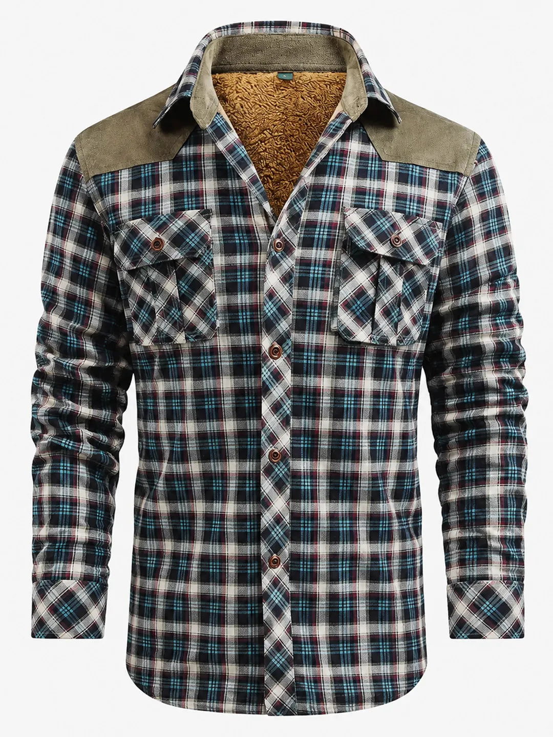 Joel | Plaid Overshirt with Contrast Yoke