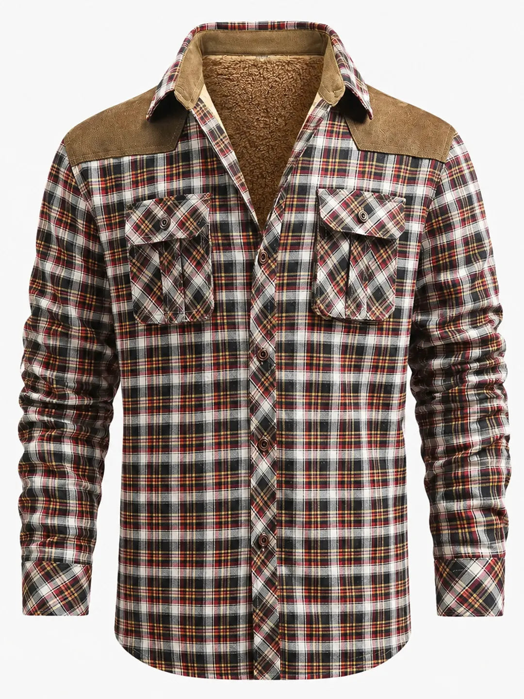 Joel | Plaid Overshirt with Contrast Yoke