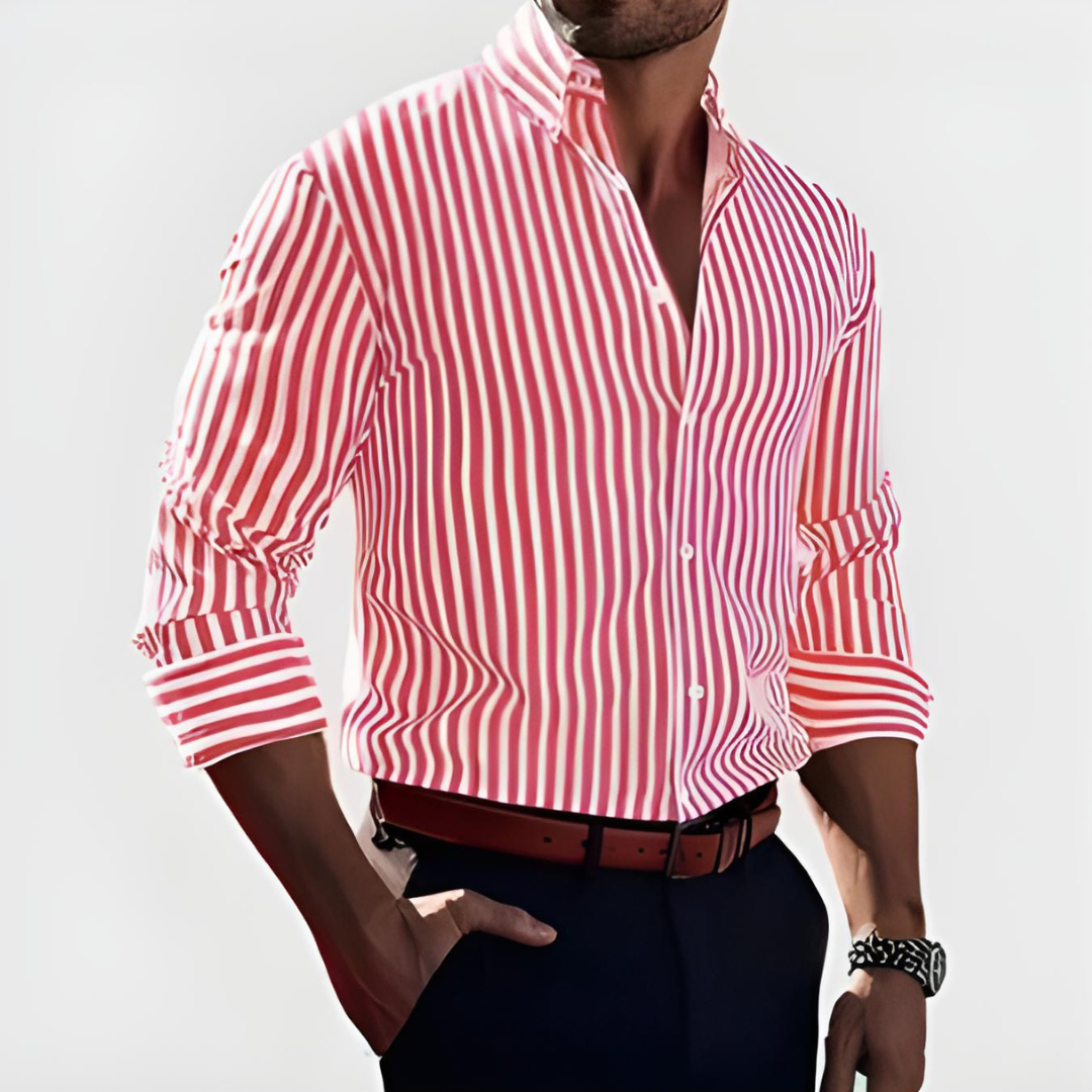Mormon | Striped Long Sleeve Mens Shirt