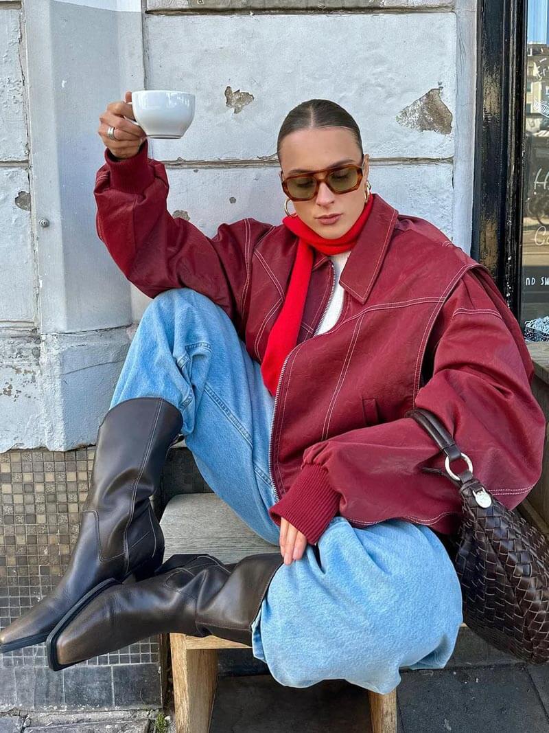 Cindy | Bomber Jacket With Zip Closure