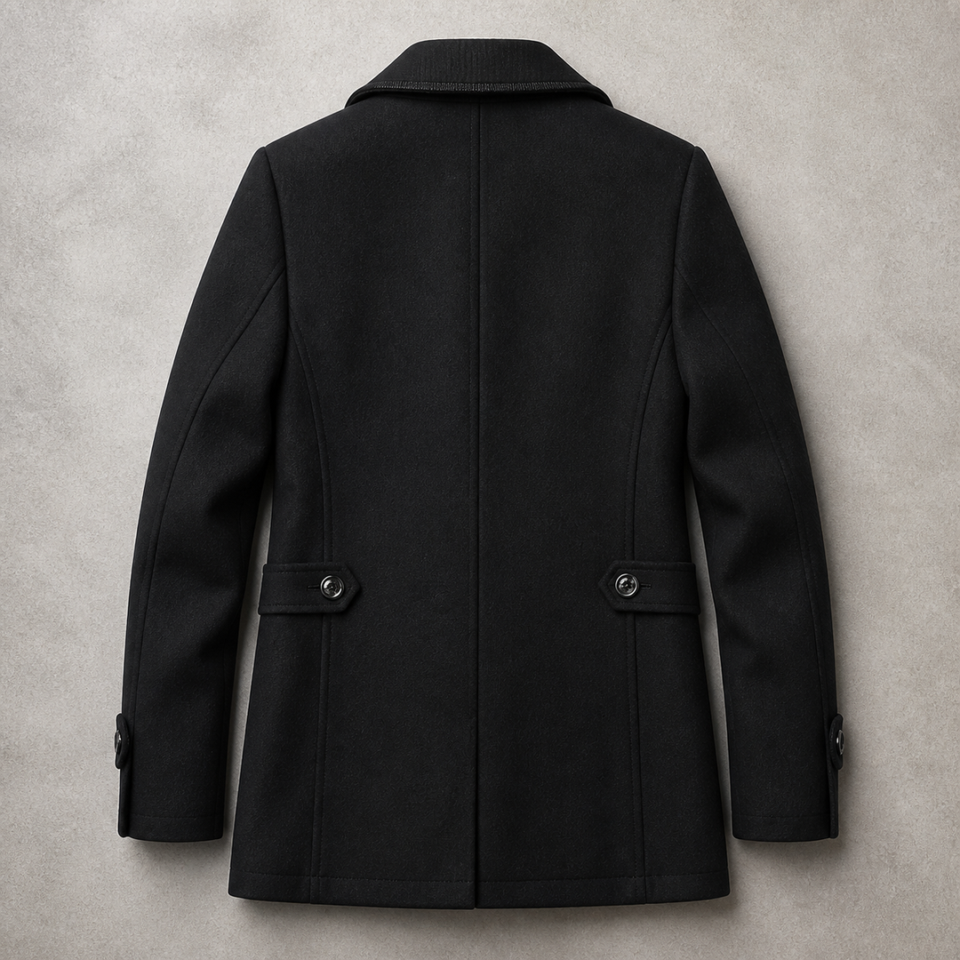Andrew | Coat with Lapels and Ribbed Collar