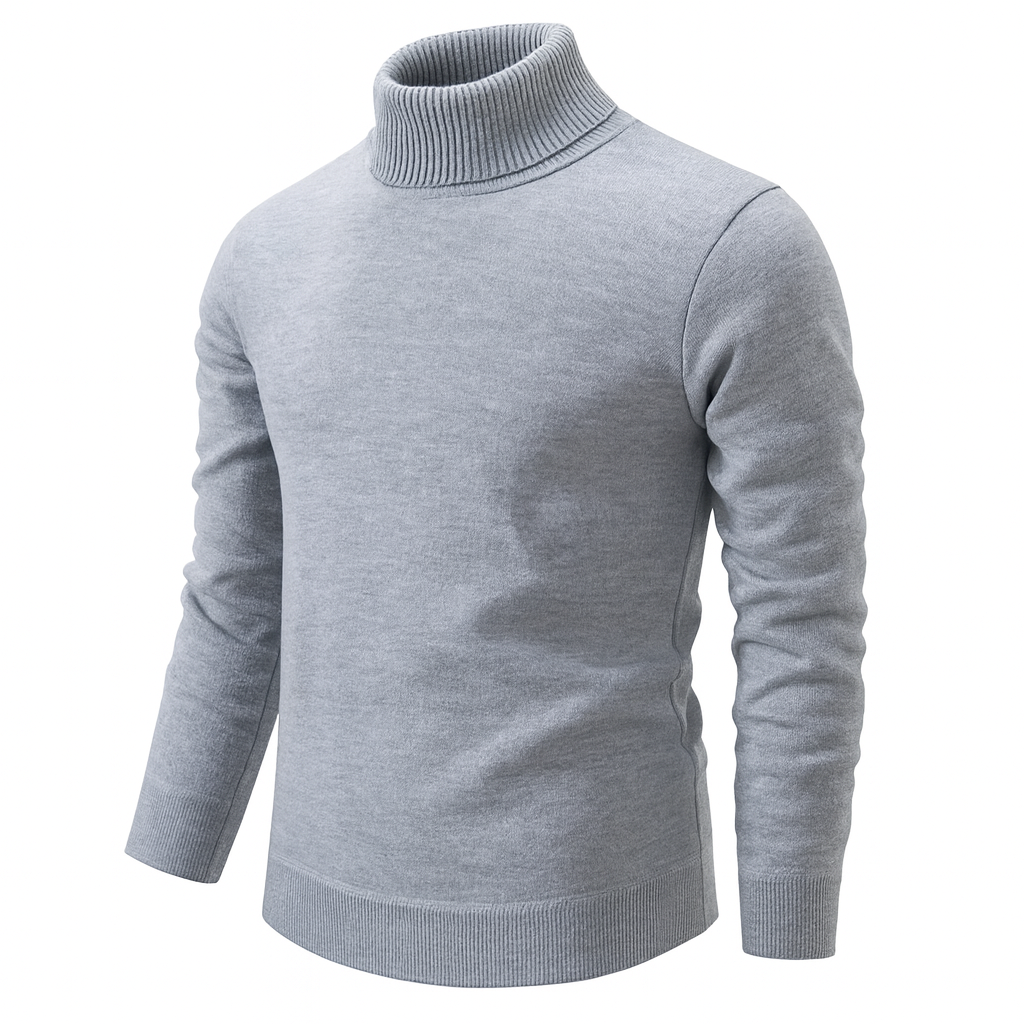 Cristopher | Ribbed Turtleneck Jumper with Long Sleeves