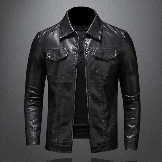 Merten | Zip Front Leather-Style Jacket
