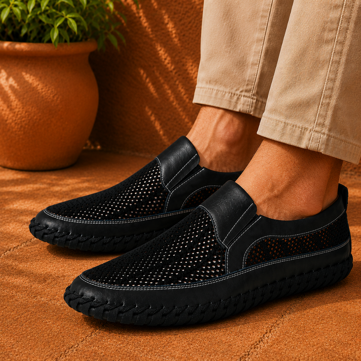 Joerg | Slip On Shoes Perforated Stitched Sole