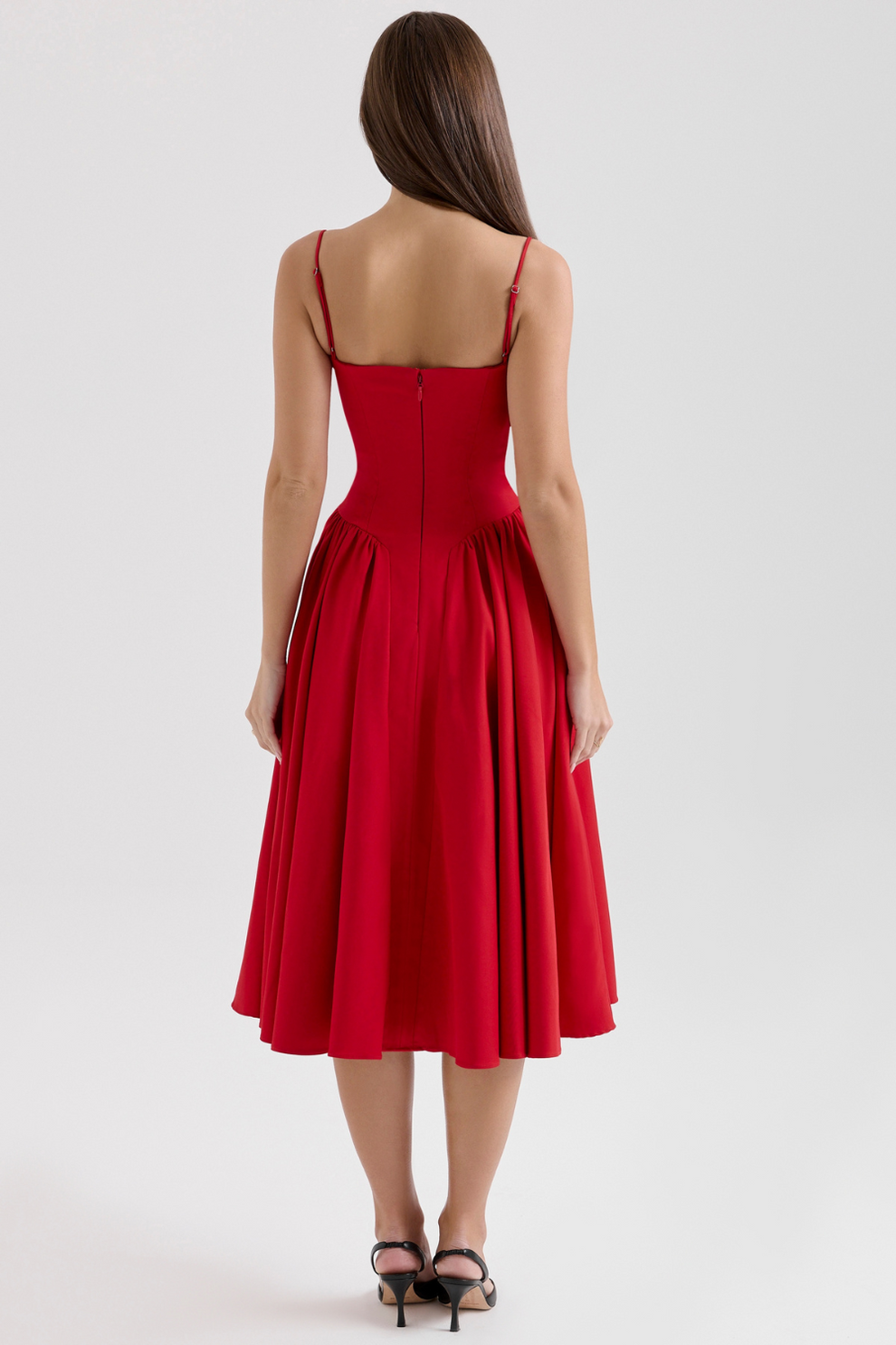 Maissa | Midi Dress with Sweetheart Neckline