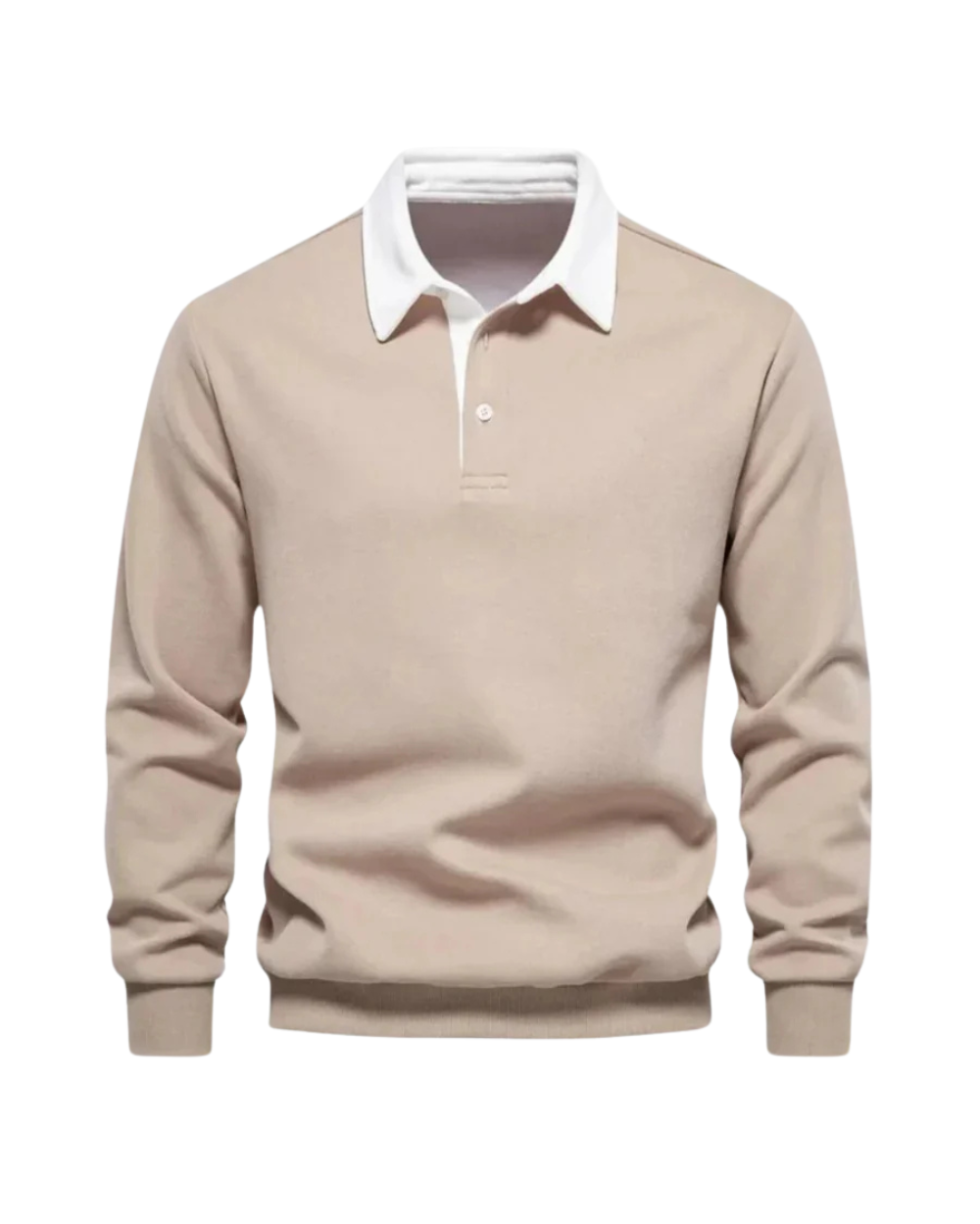 Farouk | Long Sleeve Contrast Collar Polo Shirt