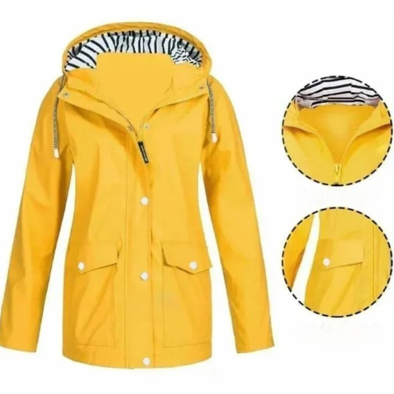 Ilektra | Long Sleeve Hooded Jacket with Pockets