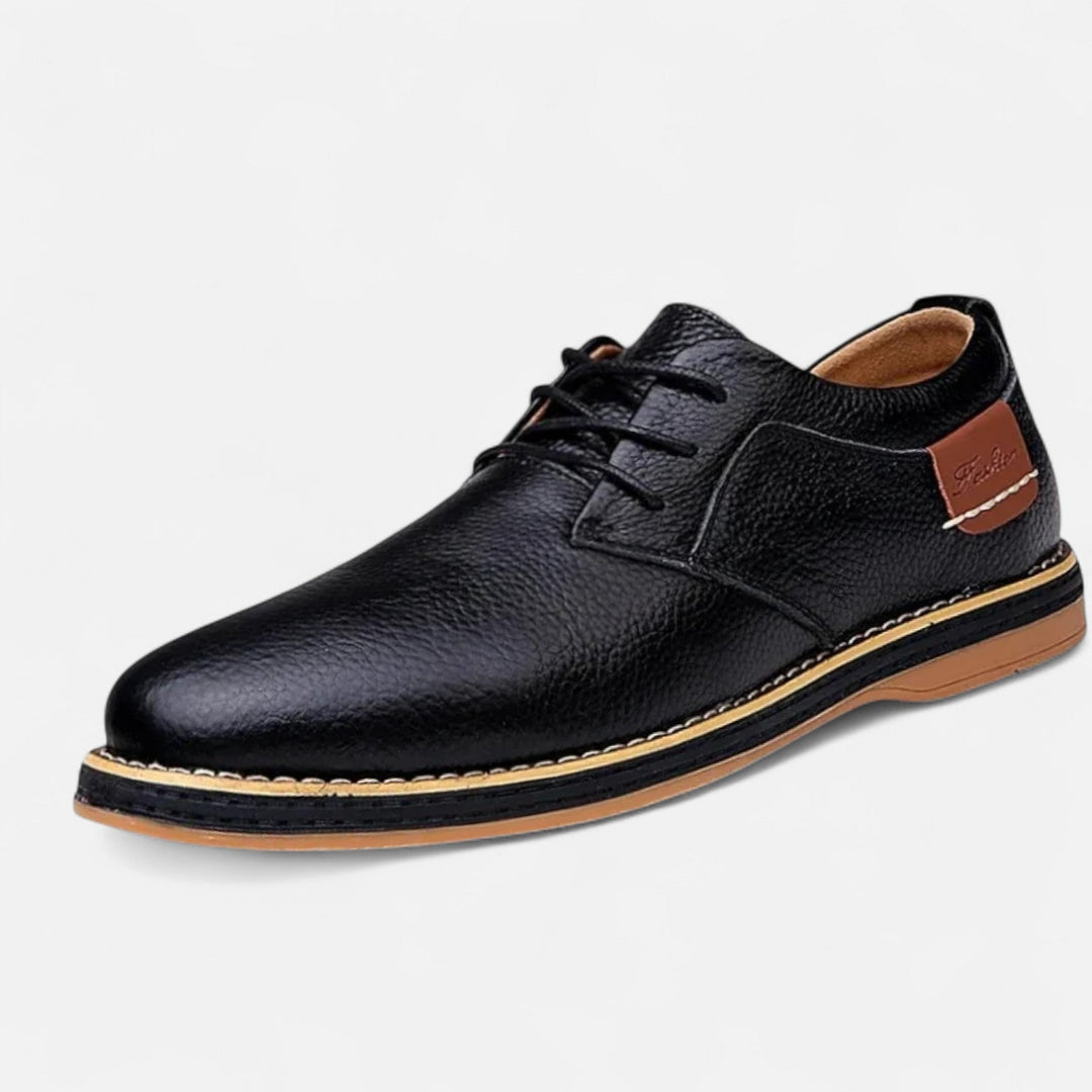 Matteo | Lace Up Leather Shoes with Contrast Stitching